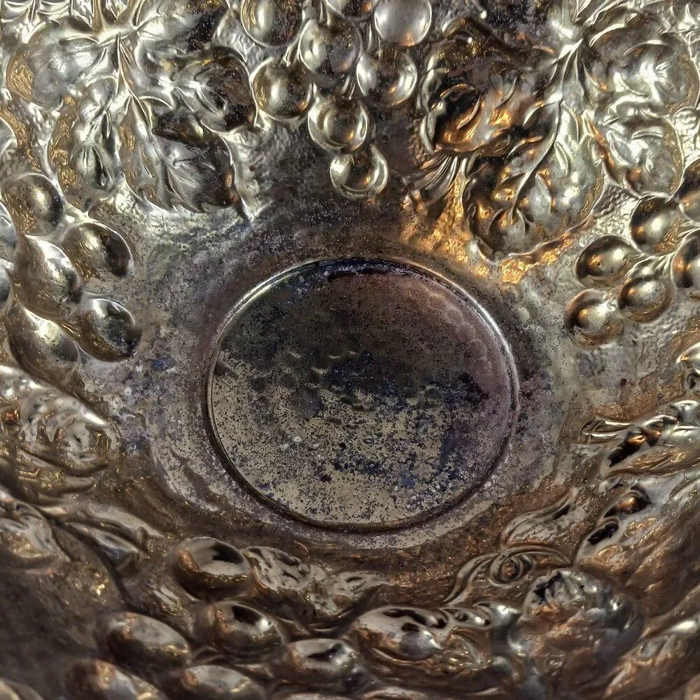 Brass Vintage Pedestal Large Bowl
